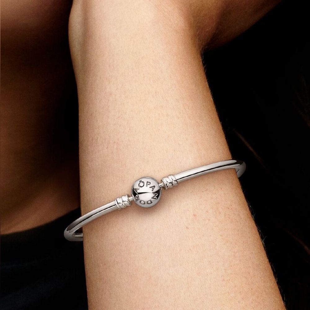 Pandora Silver and Gold Minimalist Charm Bracelet